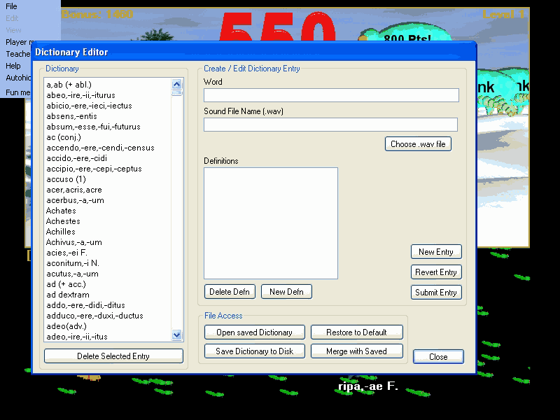 Teach German with German Dictionary manager tool